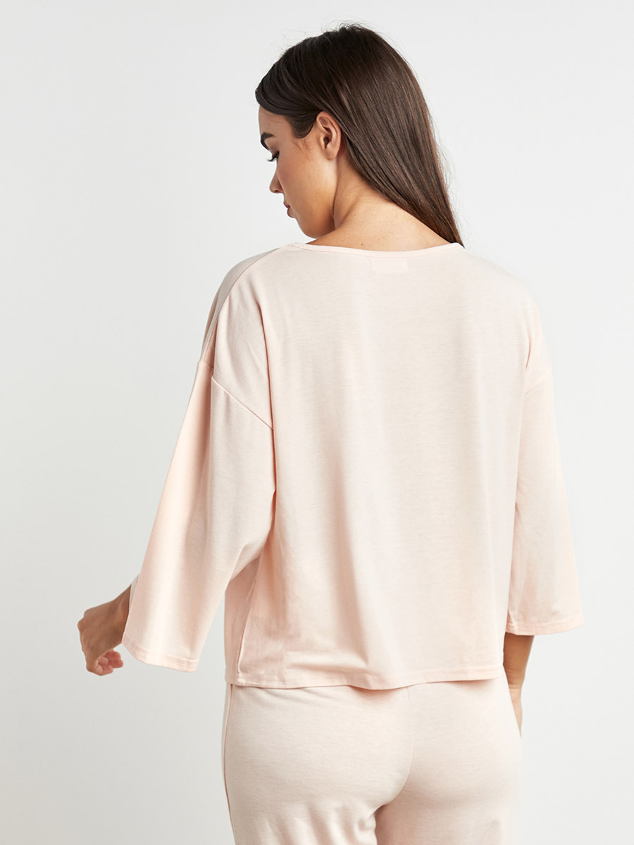 طقم بيجاما تيشرت مطبوع وبنطال من ستايلي-women-clothing-nightwear-pyjamas-bottoms-image-3
