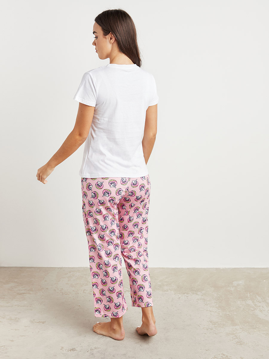 Styli Unicorn Print T-shirt and Pyjama set-women-clothing-nightwear-pyjamas-longsets-image-4