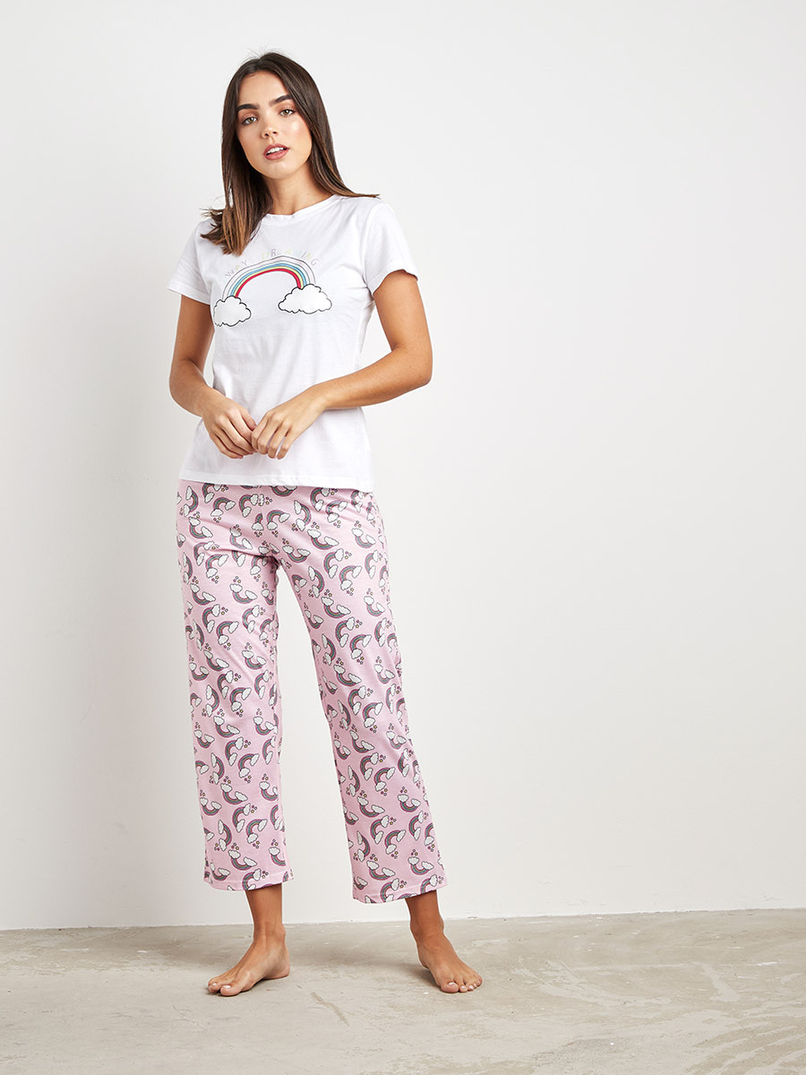 Styli Printed T-shirt and Pyjama Set-women-clothing-nightwear-pyjamas-longsets-image-1