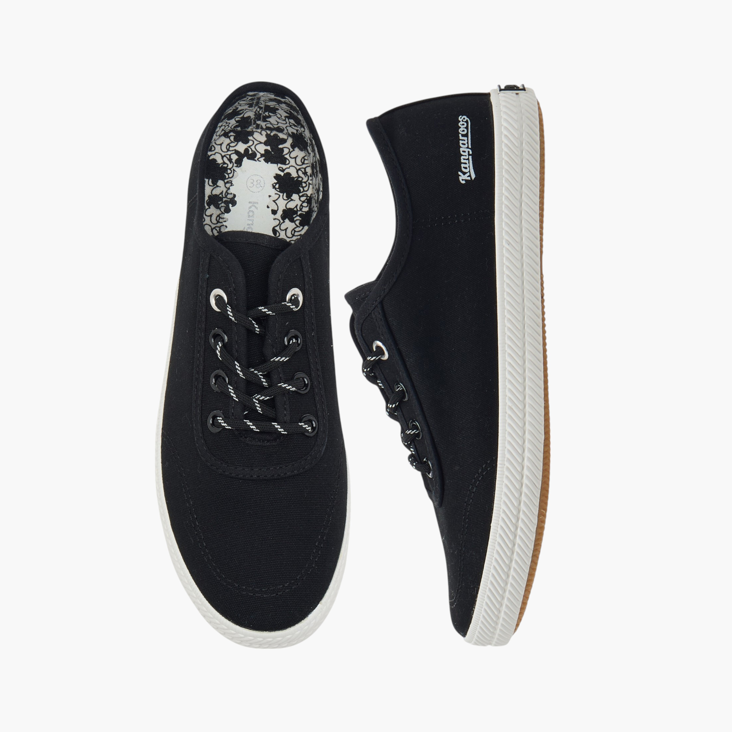 KangaROOS Women's Logo Detail Sneakers with Lace-Up Closure-women-shoes-sneakers-image-1