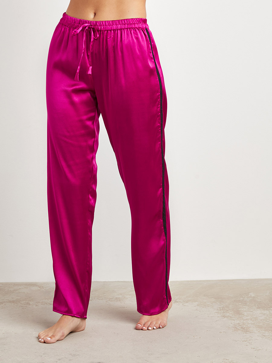 طقم بيجاما بلوزة وبنطلون بتفاصيل دانتيل من ستايلي-women-clothing-nightwear-pyjamas-longsets-image-4