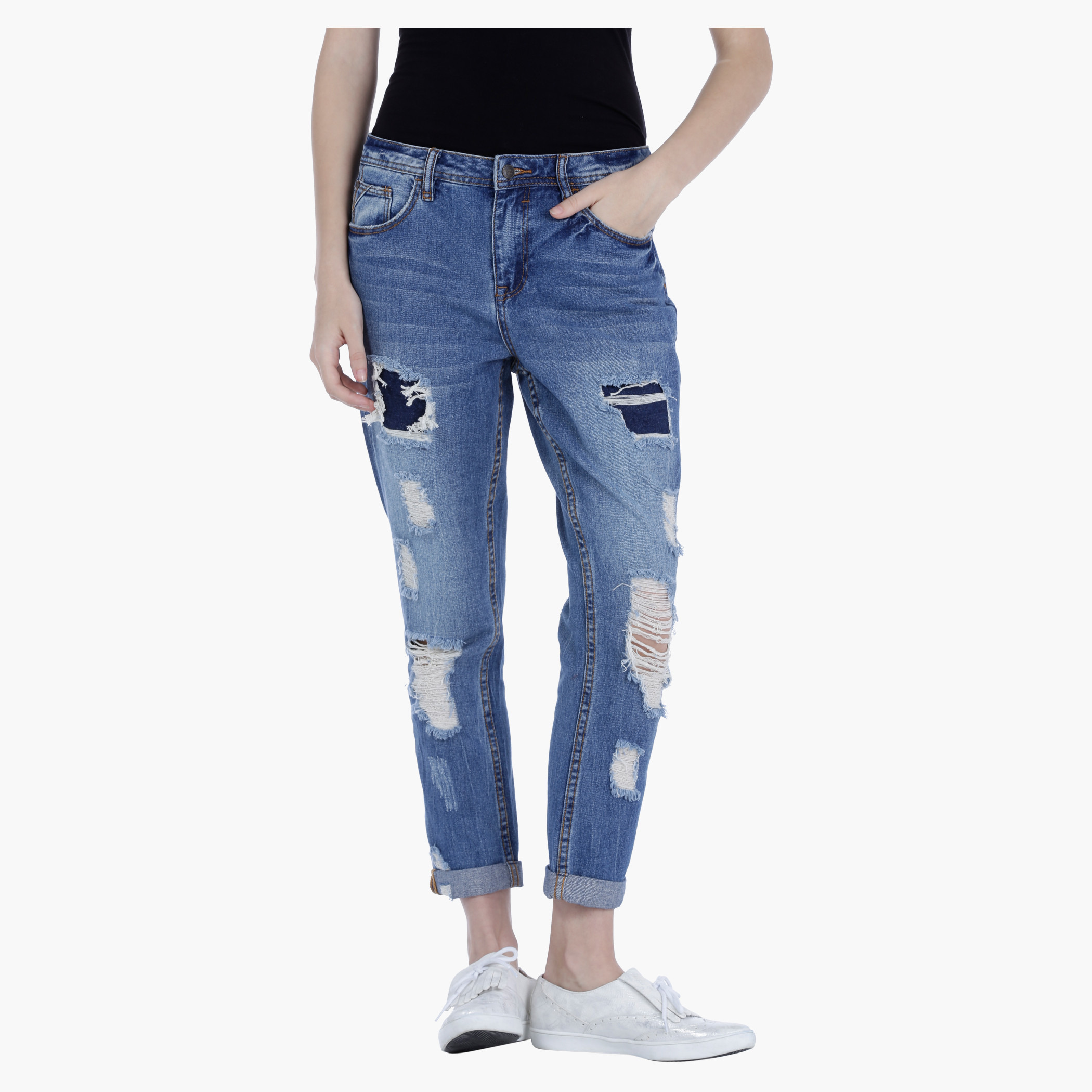 Lee cooper boyfriend jeans on sale