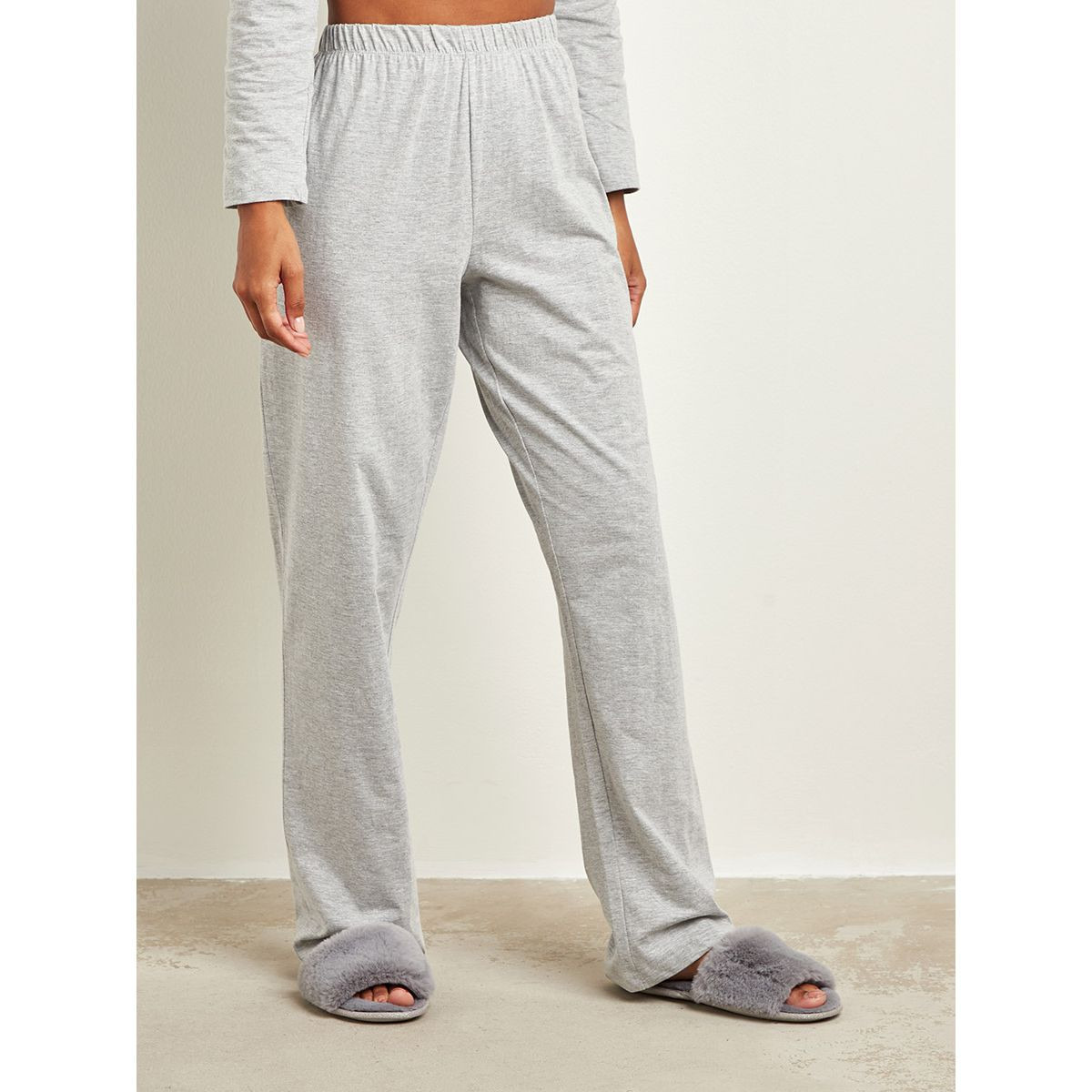 طقم بيجاما قميص وبنطلون قطن سادة من ستايلي-women-clothing-nightwear-pyjamas-longsets-image-2