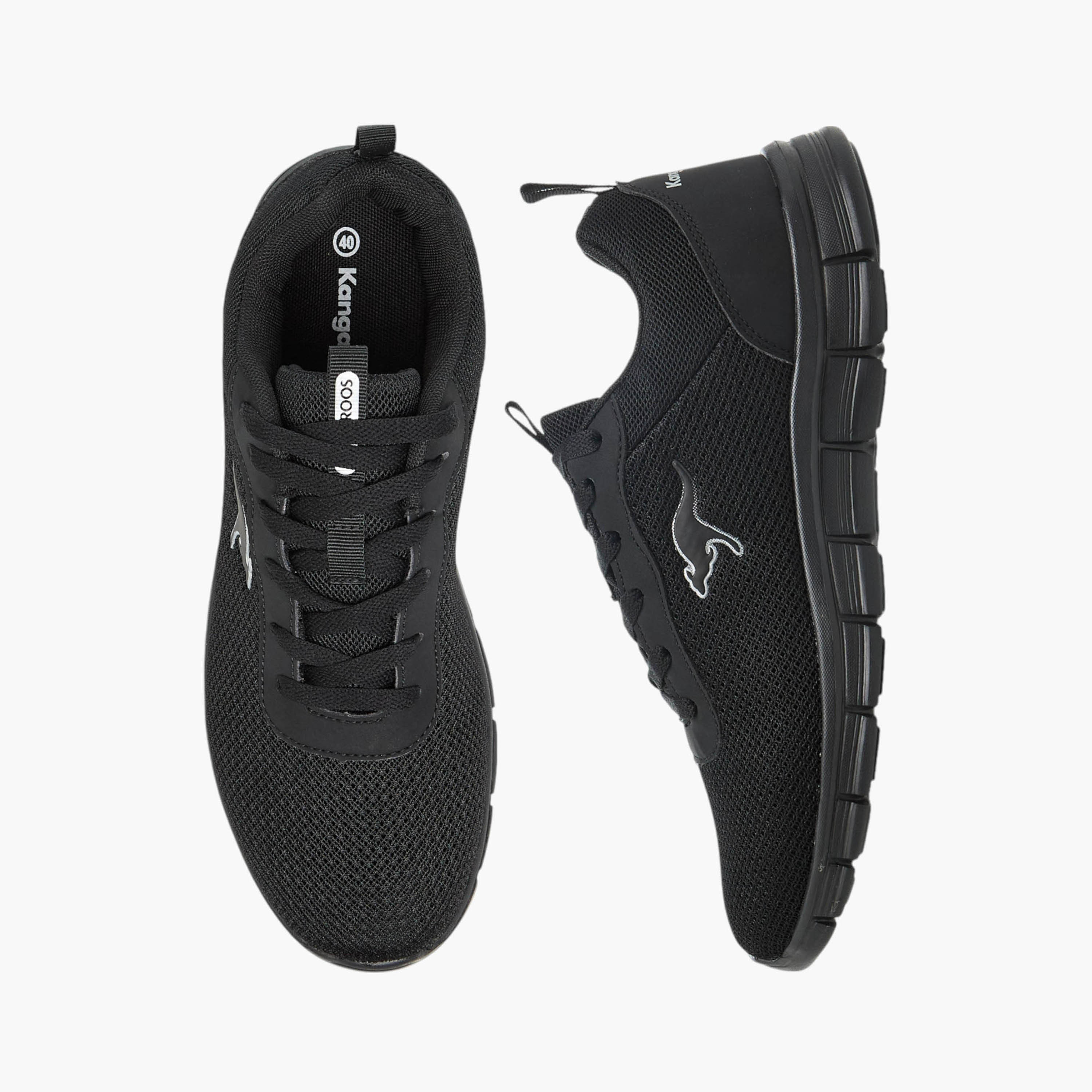 KangaROOS Women's Logo Applique Sports Shoes with Lace-Up Closure-women-shoes-sports-image-1