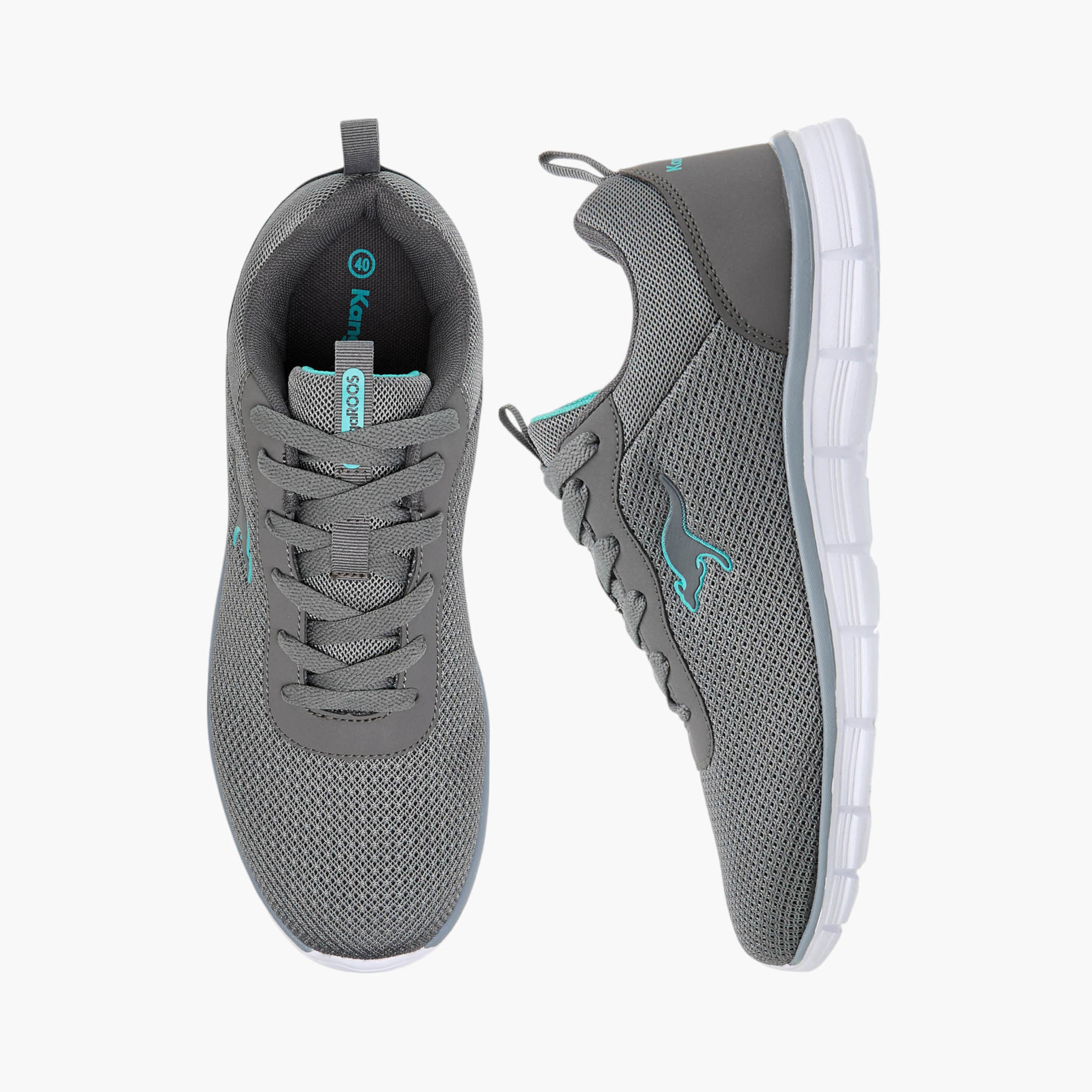 KangaROOS Women's Logo Applique Sports Shoes with Lace-Up Closure-women-shoes-sports-image-1