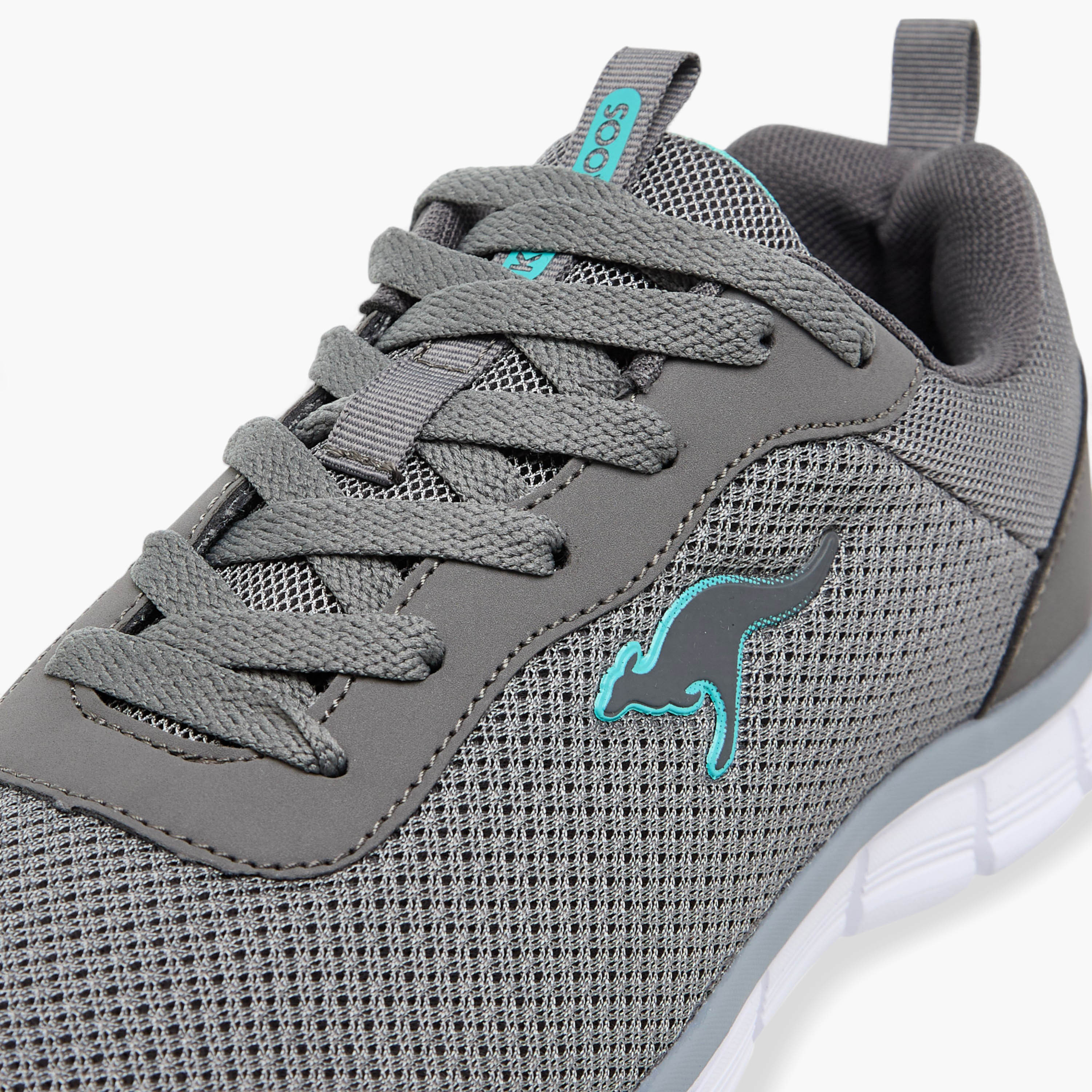 KangaROOS Women's Logo Applique Sports Shoes with Lace-Up Closure-women-shoes-sports-image-5