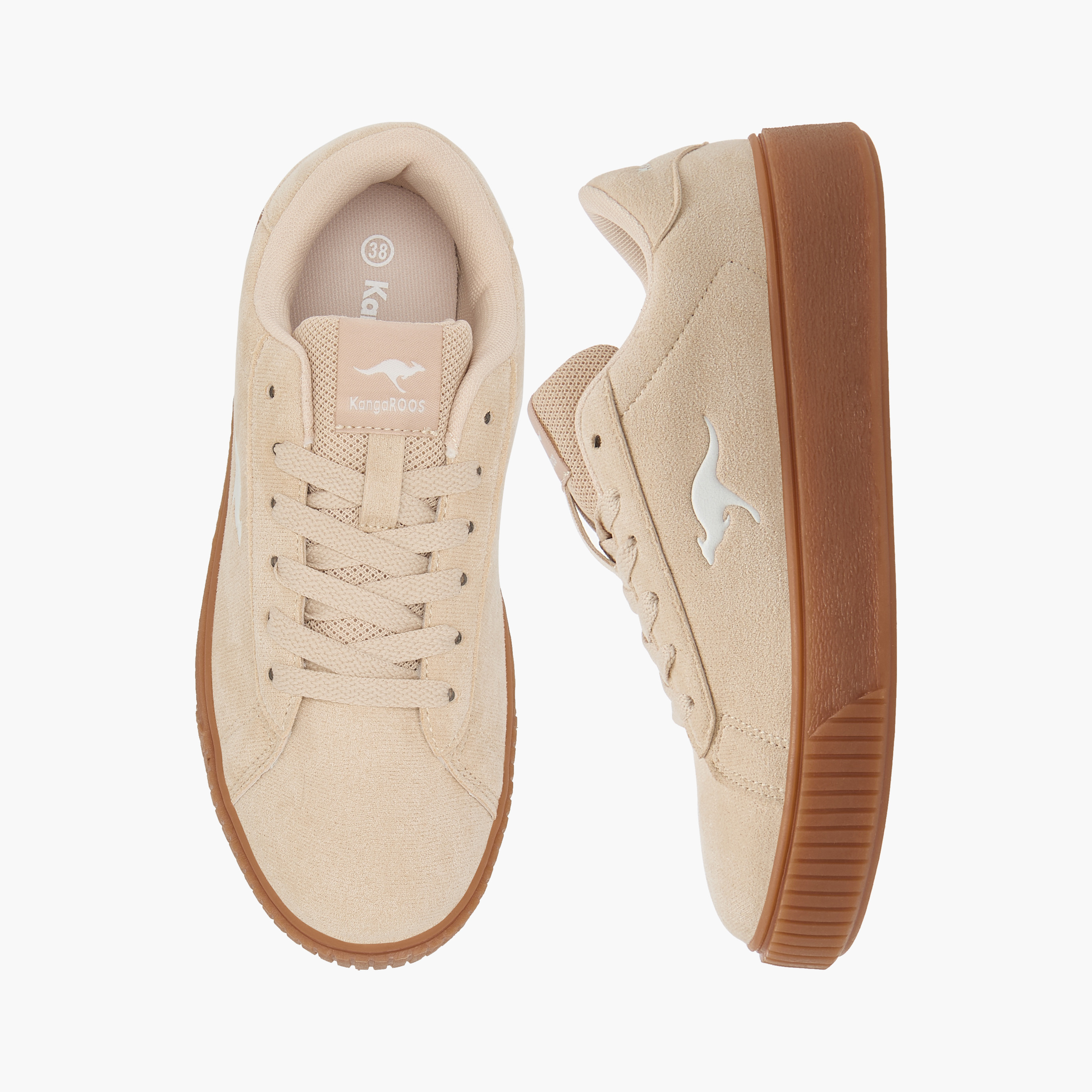 حذاء سنيكرز برباط إغلاق وتفاصيل شعار للنساء من كانجاروس-women-shoes-sneakers-image-1