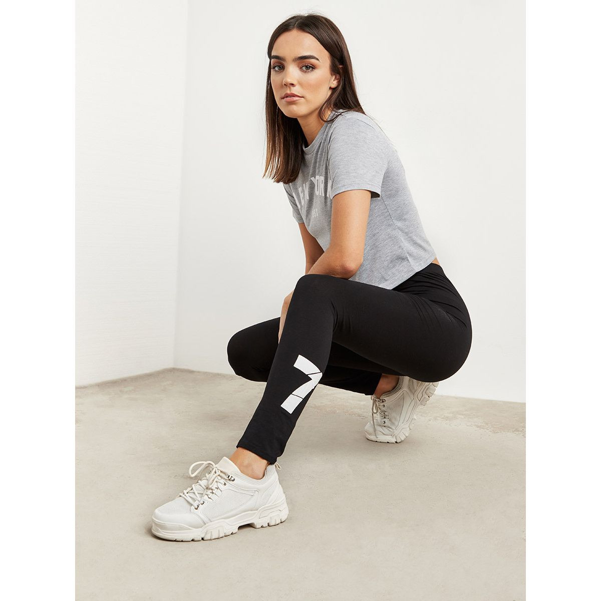 ليقنز بطبعة وخصر مطاطي من ستايلي-women-clothing-leggings-image-2