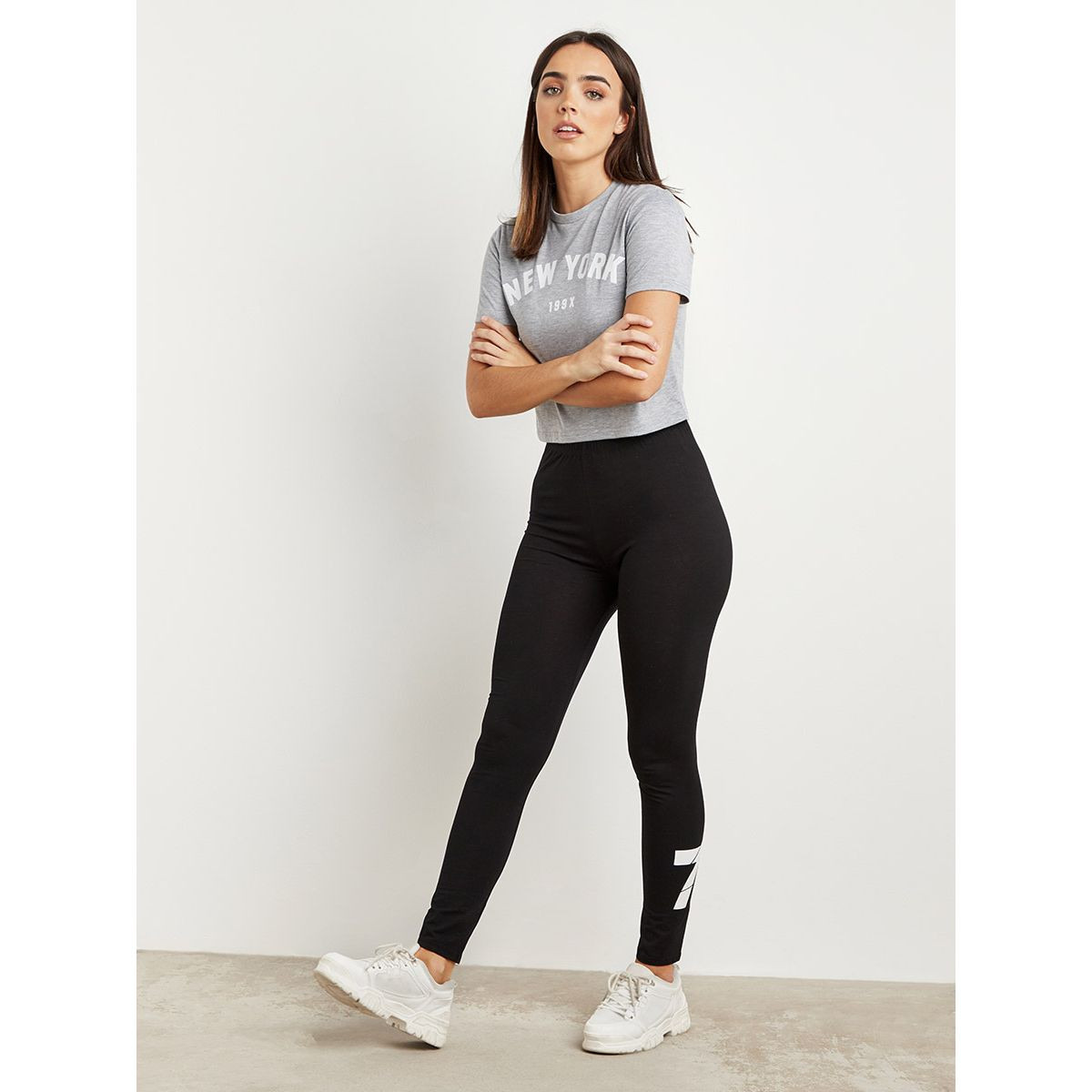 ليقنز بطبعة وخصر مطاطي من ستايلي-women-clothing-leggings-image-3