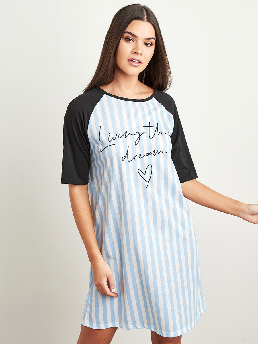 قميص نوم مخطط من ستايلي-women-clothing-nightwear-nighties-image-1