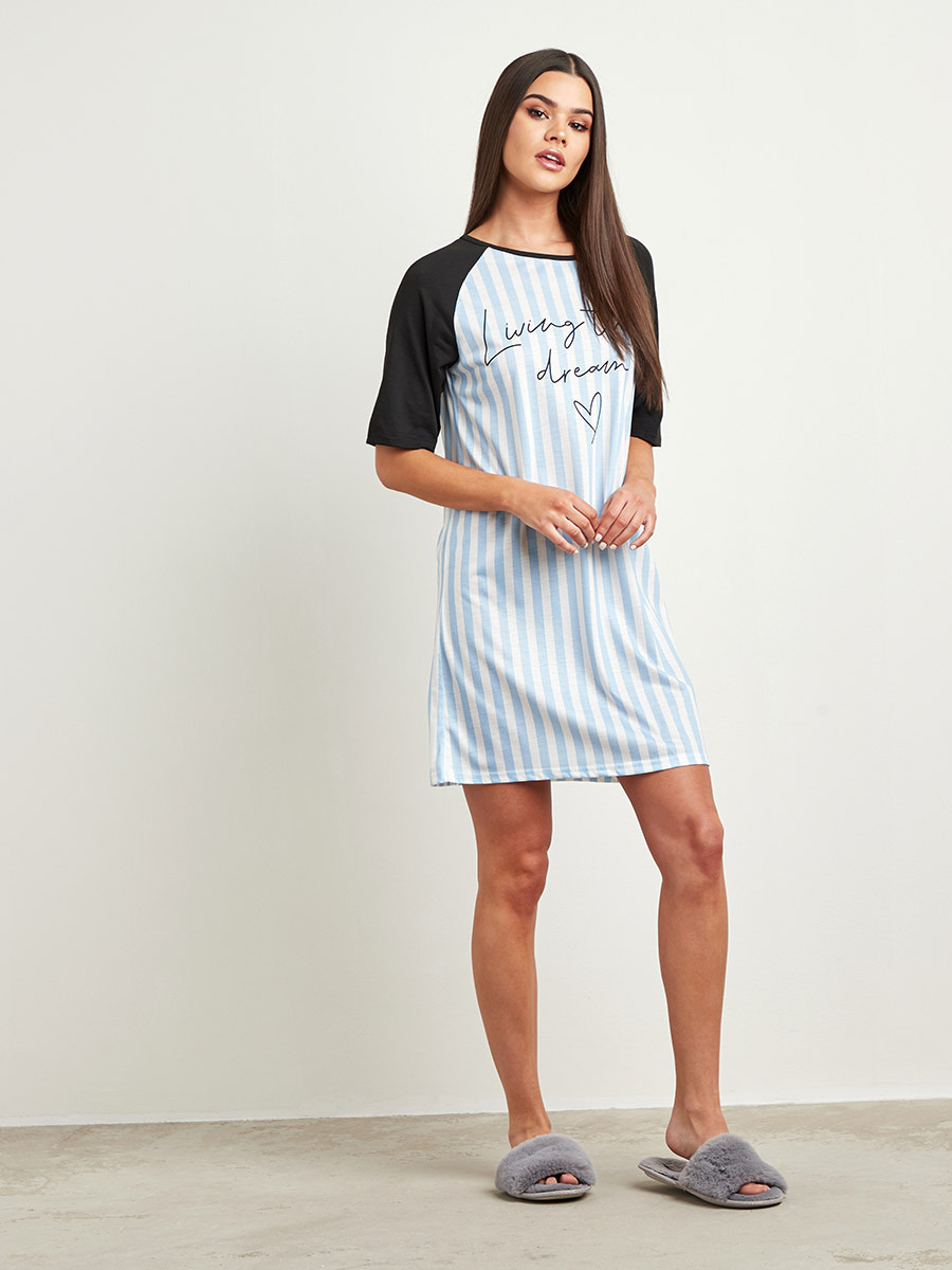 قميص نوم مخطط من ستايلي-women-clothing-nightwear-nighties-image-2