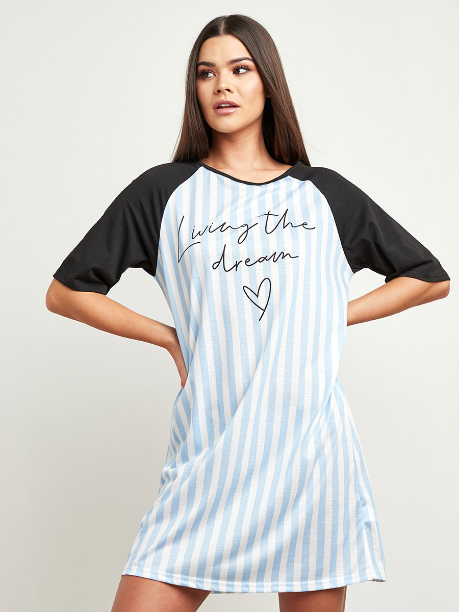قميص نوم مخطط من ستايلي-women-clothing-nightwear-nighties-image-5