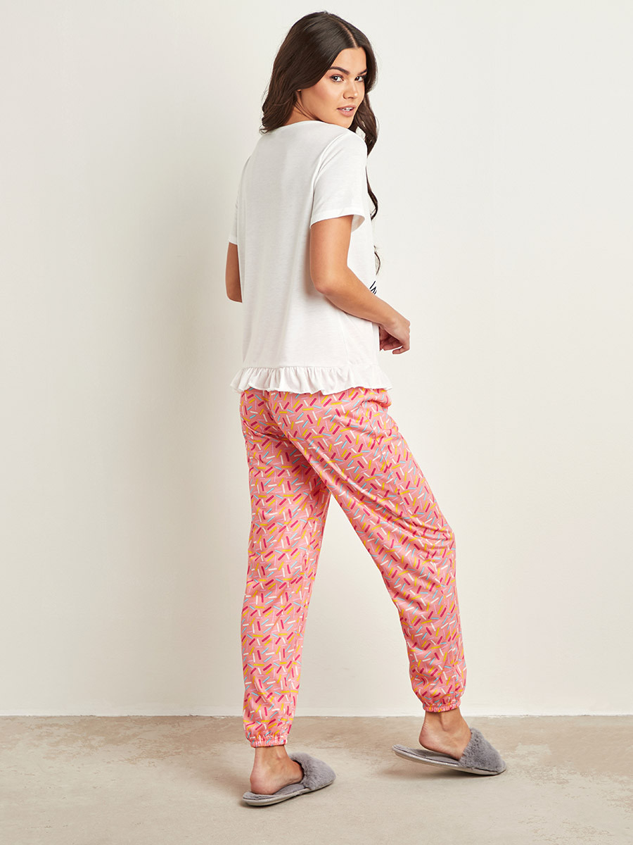 طقم بيجاما مطبع من ستايلي-women-clothing-nightwear-pyjamas-longsets-image-2