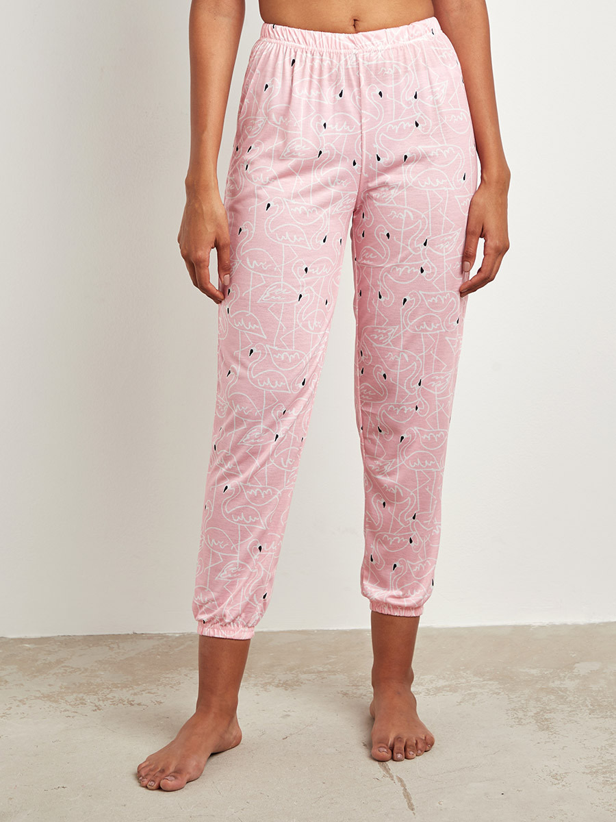Styli Flamazing Printed Ruffle Hem T-shirt and Pyjama Set-women-clothing-nightwear-pyjamas-longsets-image-4