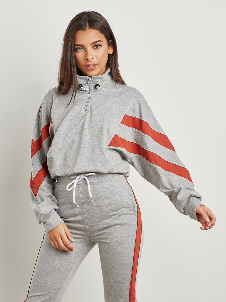 Styli Toggle Detail Striped Pullover and Jogger Lounge Set-women-clothing-nightwear-pyjamas-bottoms-image-4