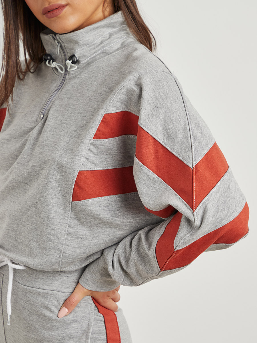 Styli Toggle Detail Striped Pullover and Jogger Lounge Set-women-clothing-nightwear-pyjamas-bottoms-image-6