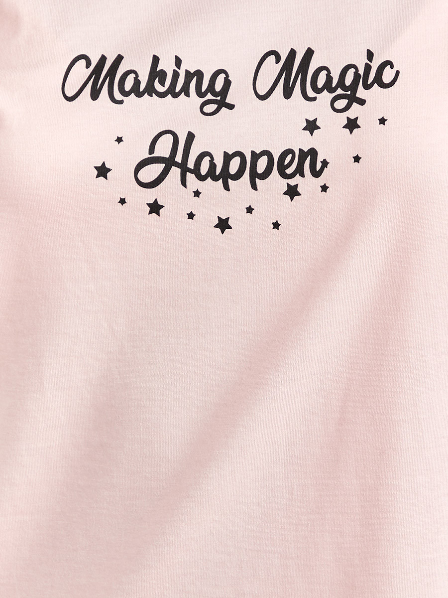 Making Magic Happen Print T-shirt and Capri Set-women-clothing-nightwear-pyjamas-longsets-image-3