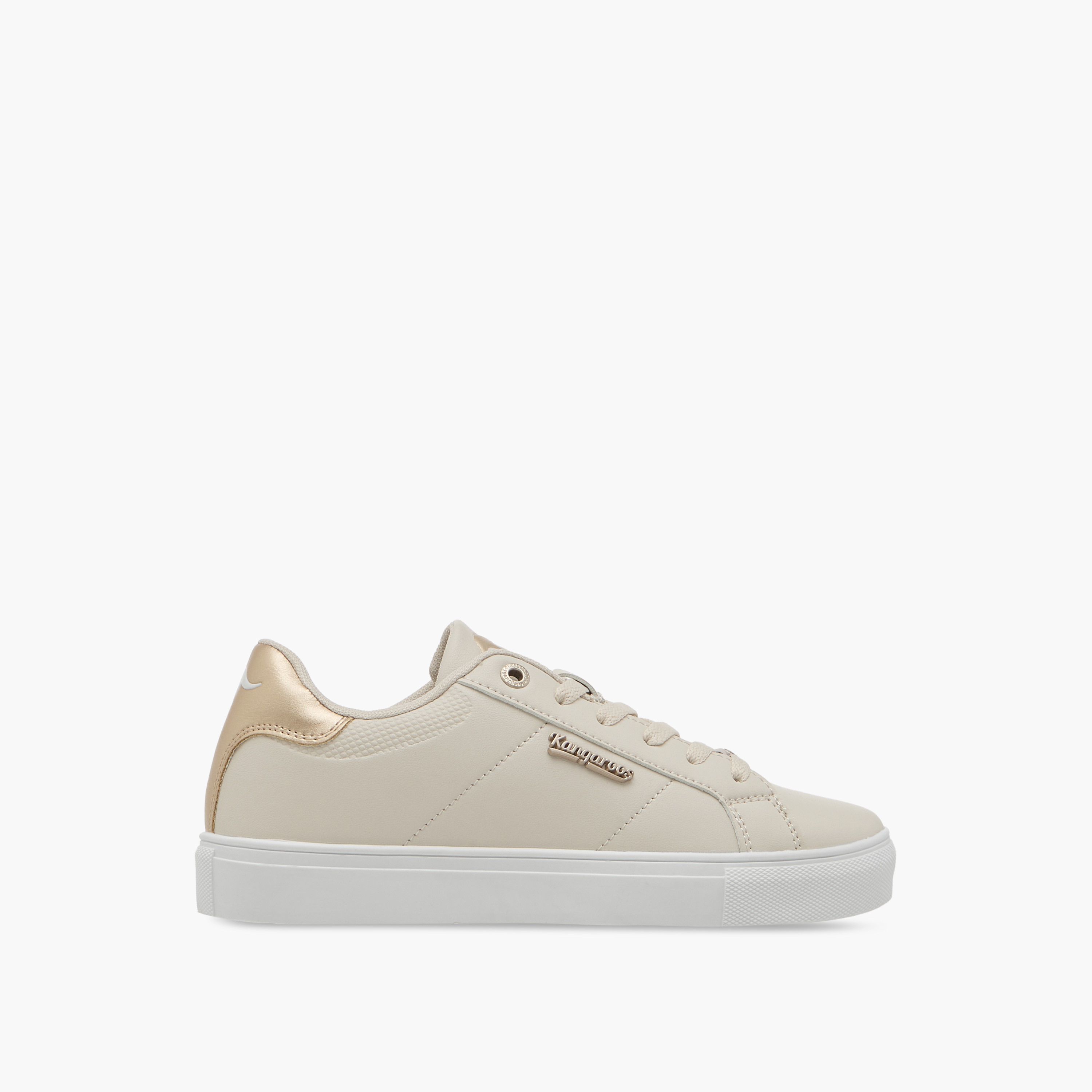 KangaROOS Women's Panelled Lace-Up Sneakers with Metal Accent-women-shoes-sneakers-image-3