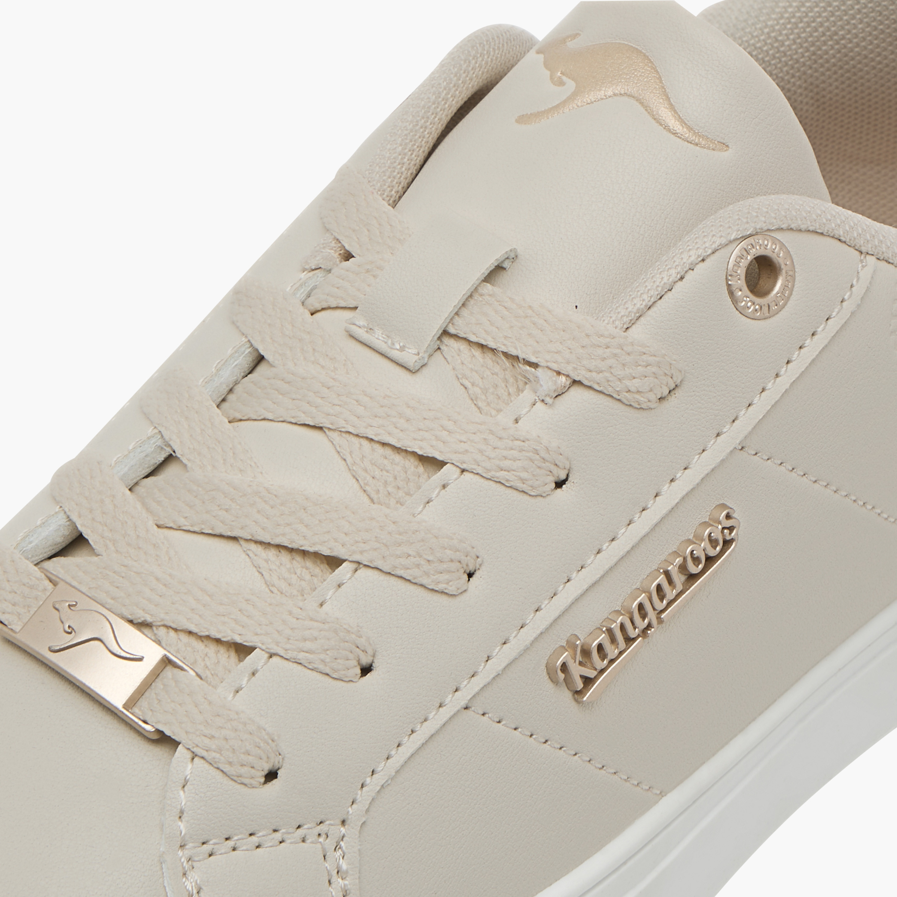 KangaROOS Women's Panelled Lace-Up Sneakers with Metal Accent-women-shoes-sneakers-image-4