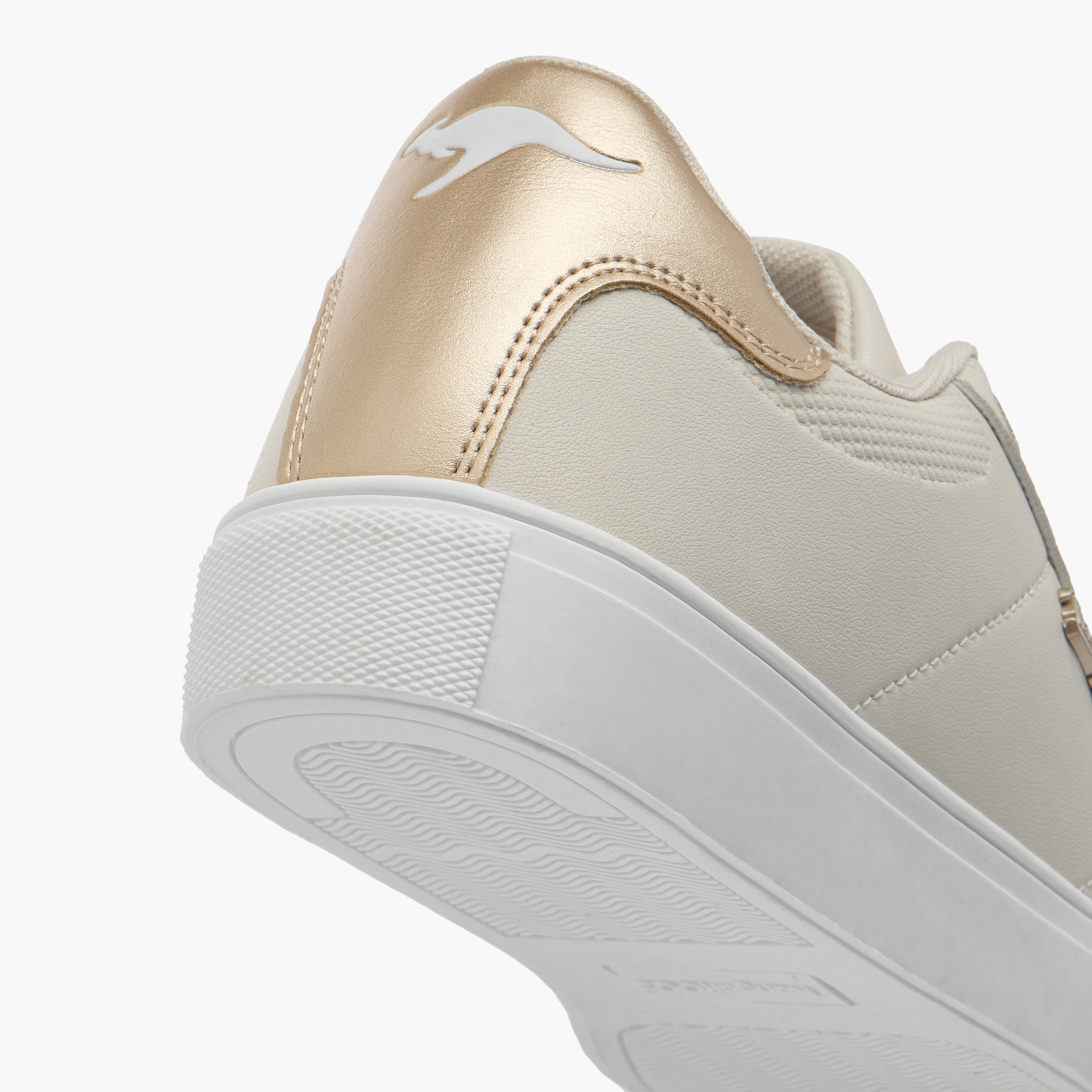 KangaROOS Women's Panelled Lace-Up Sneakers with Metal Accent-women-shoes-sneakers-image-5