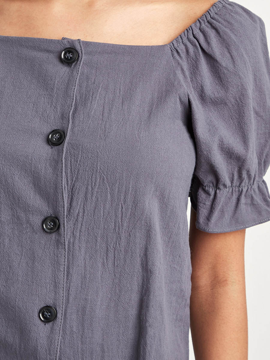 بلوزة سادة بأزرار من ستايلي-women-clothing-shirtsandblouses-blouses-image-4
