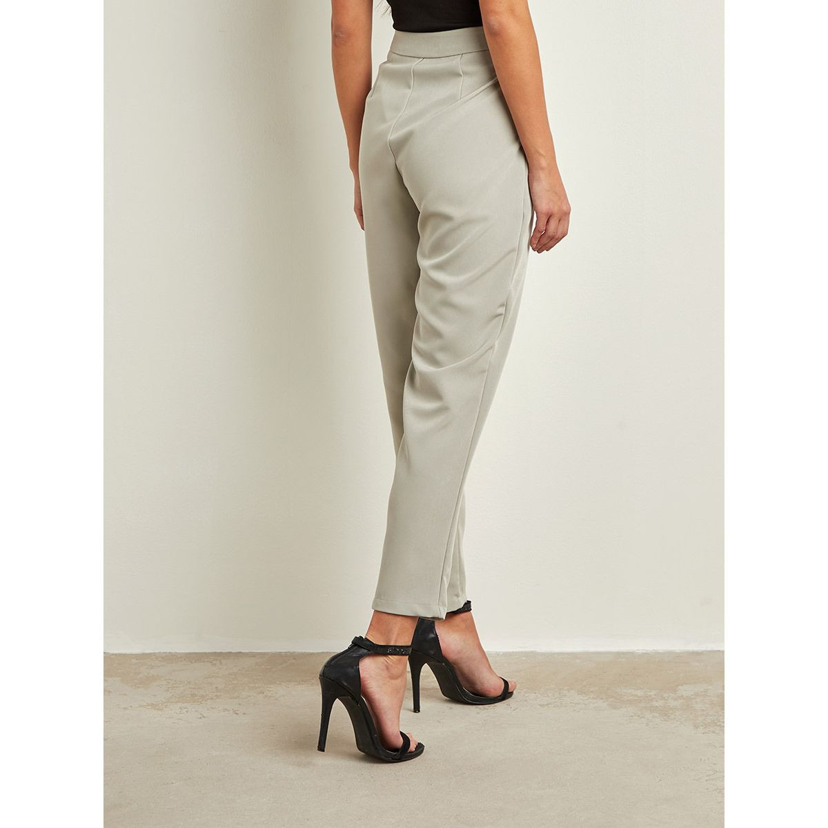 بنطلون سادة بحزام من ستايلي-women-clothing-trousers-image-4