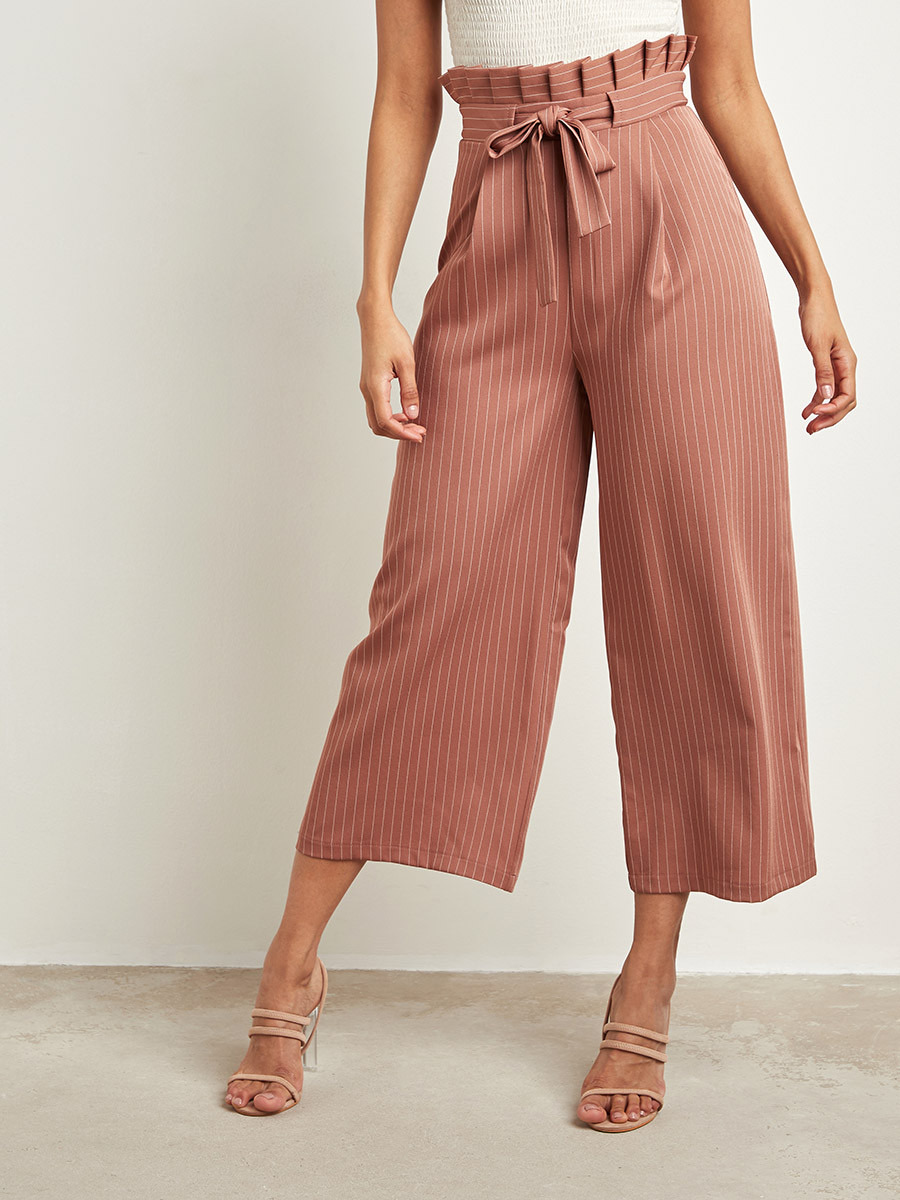 بنطلون بأرجل واسعة وخصر مطاطي من ستايلي-women-clothing-trousers-image-1