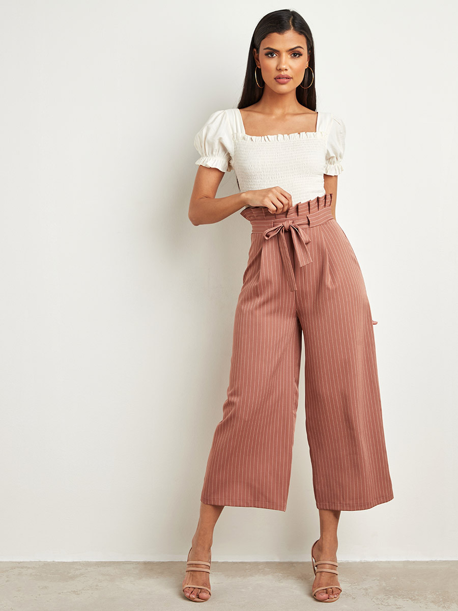 بنطلون بأرجل واسعة وخصر مطاطي من ستايلي-women-clothing-trousers-image-2