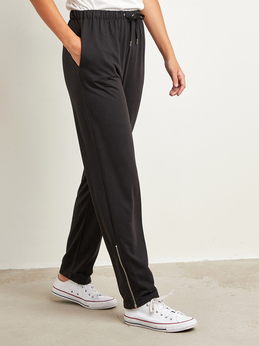 Styli Zipped Bottom Detail Relaxed Fit Jogger-women-clothing-bottoms-joggers-image-1
