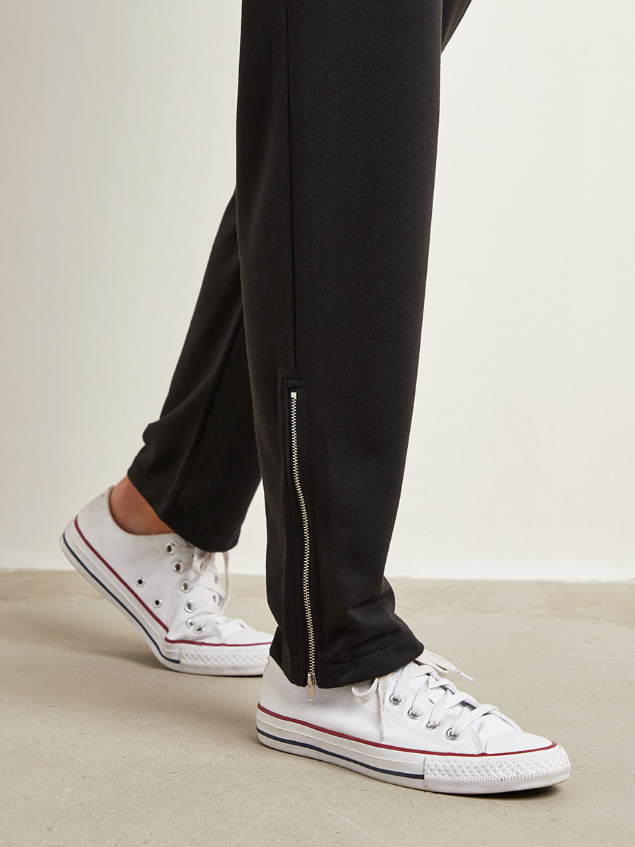 بنطلون رياضي بسحاب وقصة واسعة من ستايلي-women-clothing-bottoms-joggers-image-3