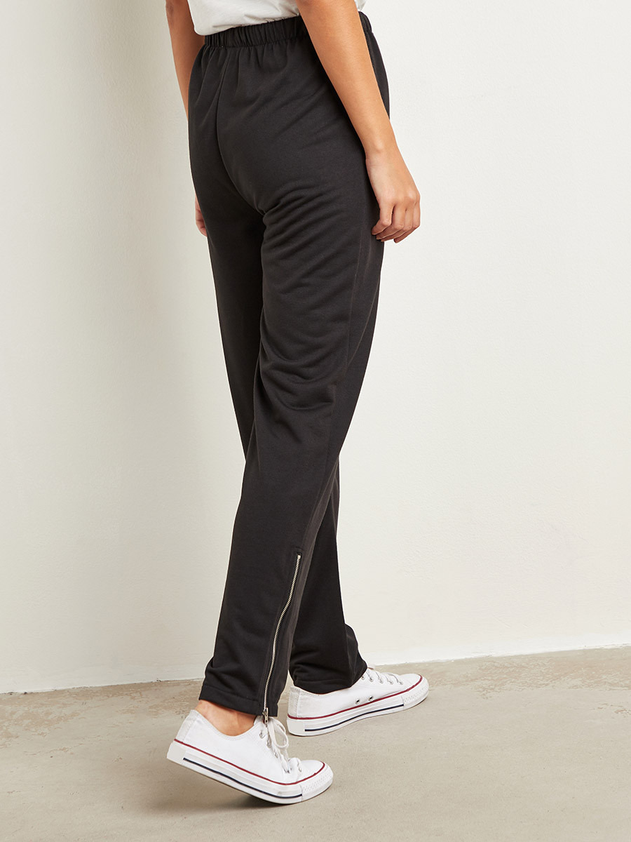 بنطلون رياضي بسحاب وقصة واسعة من ستايلي-women-clothing-bottoms-joggers-image-4