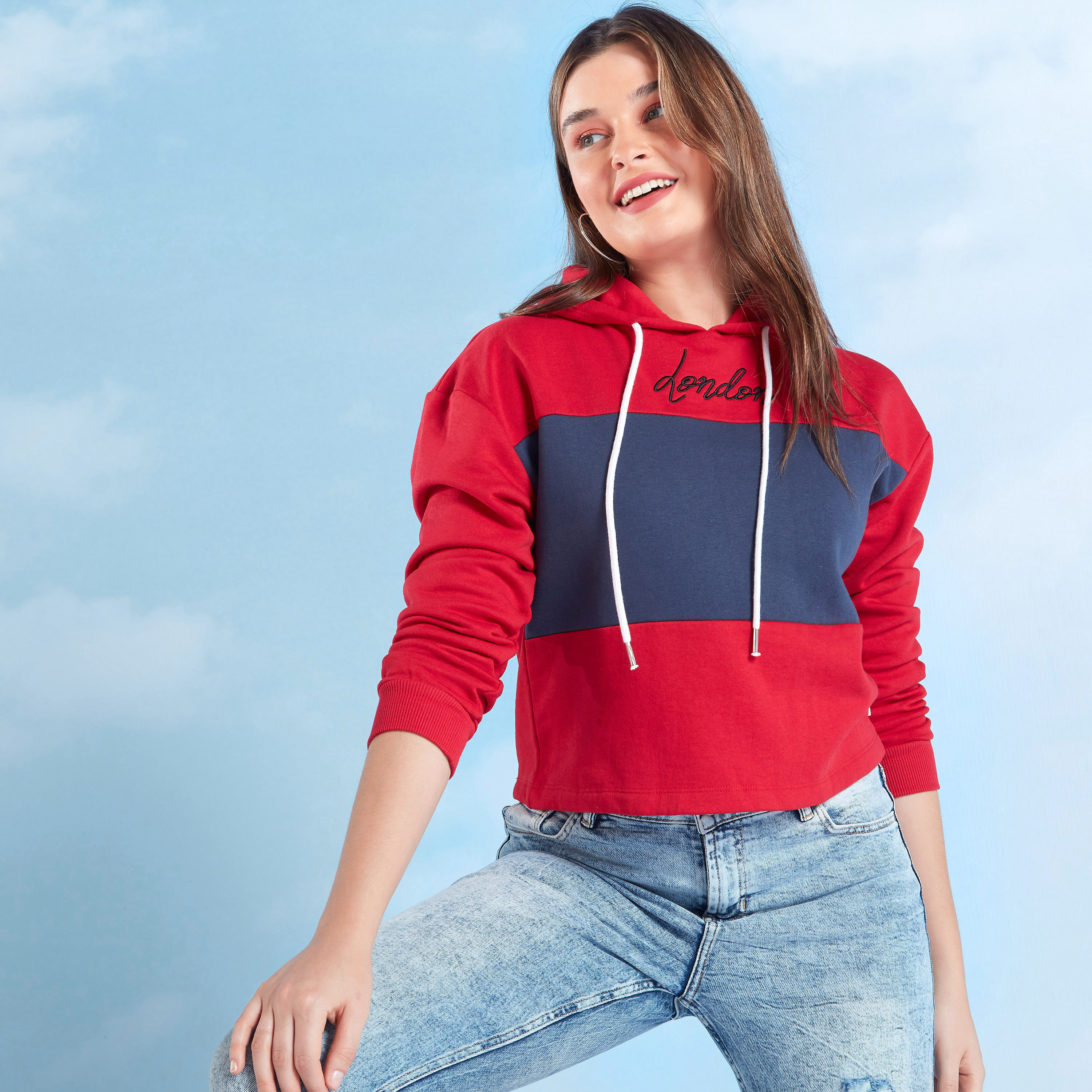 Shop Sustainable Lee Cooper Hoodie with Long Sleeves Online Splash UAE