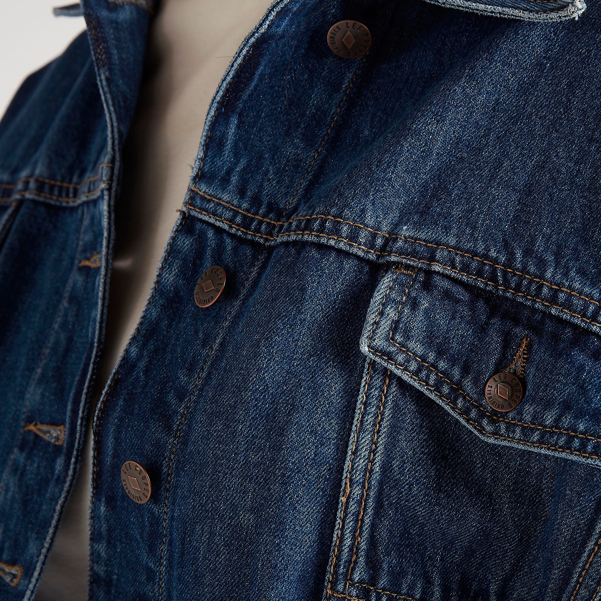 Lee Cooper Solid Denim Jacket with Long Sleeves-women-winterwear-coatsandjackets-jackets-image-9