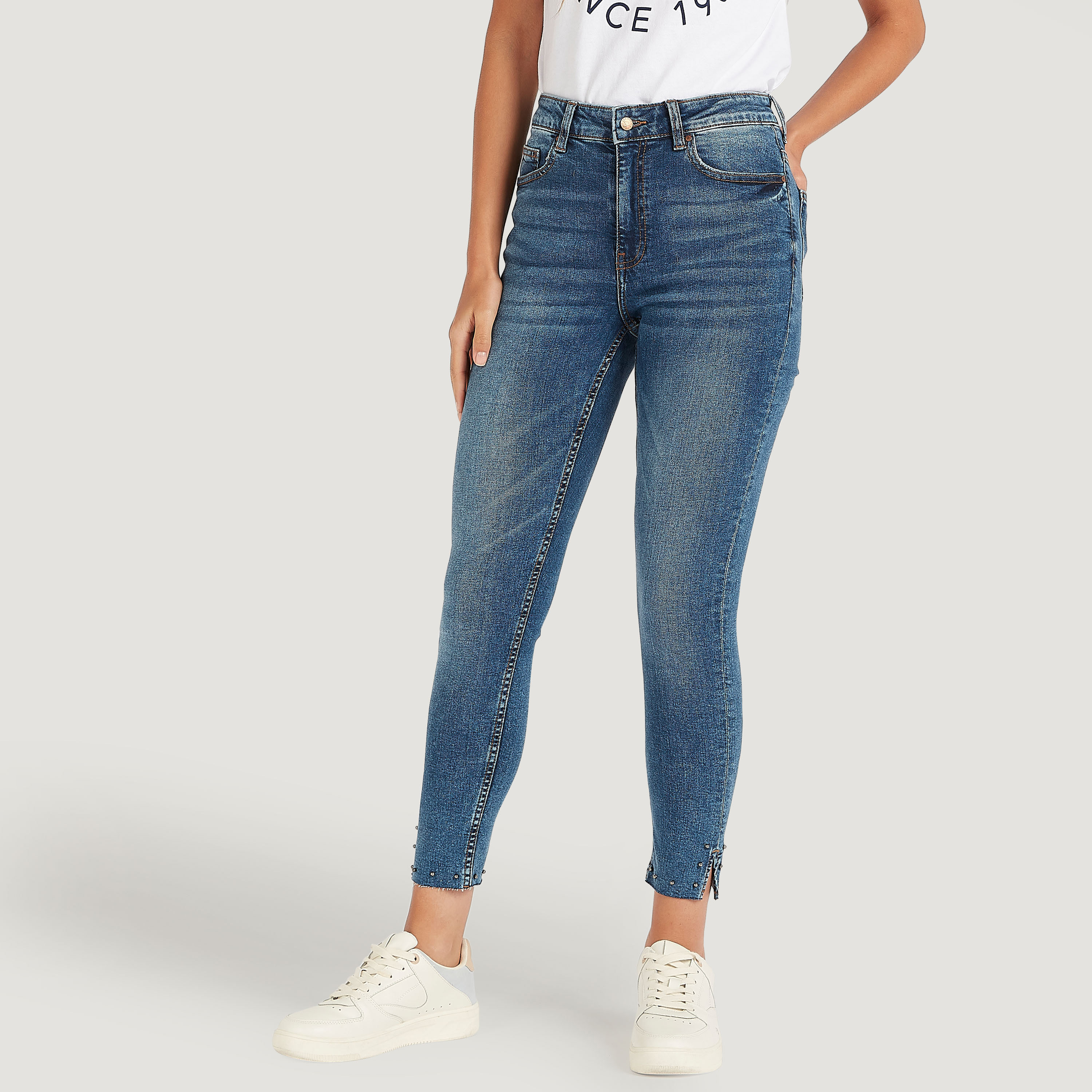 Lee cooper hot sale cropped jeans