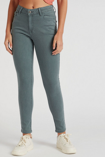 Sustainable Lee Cooper Solid Skinny Fit High-Rise Jeans