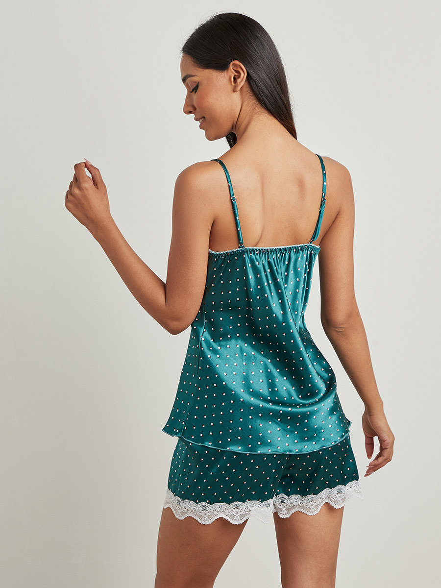 Styli Shadow Spot Print Cami Top and Lace Trim Shorts Set-women-clothing-nightwear-pyjamas-longsets-image-2