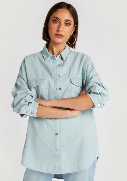 Lee Cooper Solid Shirt with Long Sleeves and Pockets
