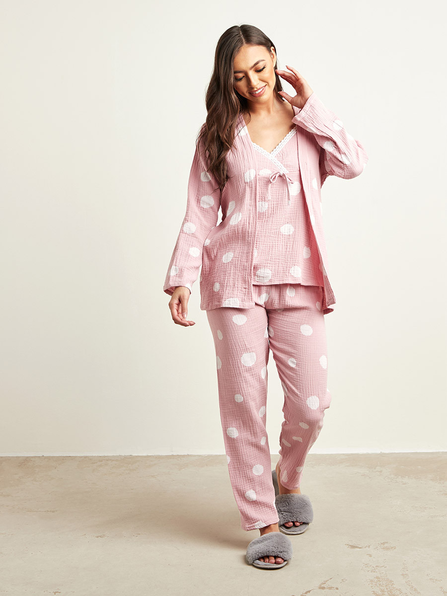 طقم بيجاما من 3 قطع من ستايلي-women-clothing-nightwear-pyjamas-longsets-image-1