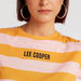 Lee Cooper Striped Crew Neck T-shirt with Cap Sleeves-T Shirts-thumbnailMobile-3