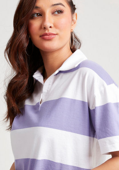 Lee Cooper Striped Polo T-shirt with Short Sleeves-Polos-image-2