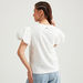 Lee Cooper Solid Top with Crew Neck and Puff Sleeves-T Shirts-thumbnailMobile-3