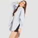 Lee Cooper Striped High Low Shirt with Button Closure and Long Sleeves-Shirts and Blouses-thumbnail-2