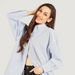 Lee Cooper Striped High Low Shirt with Button Closure and Long Sleeves-Shirts and Blouses-thumbnailMobile-4