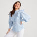 Lee Cooper Checked Top with Long Sleeves and Ruffle Detail-Shirts & Blouses-thumbnailMobile-0