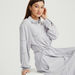 Solid Denim Jumpsuit with 3/4 Sleeves and Tie-Up Belt-Jumpsuits & Playsuits-thumbnail-2