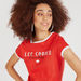 Lee Cooper Printed Crew Neck T-shirt with Cap Sleeves-T Shirts-thumbnailMobile-4