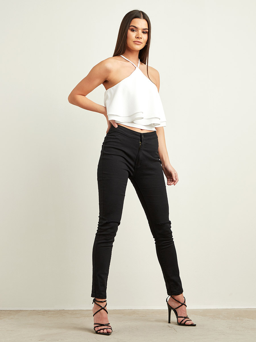 بلوزة قصيرة سادة بدون أكمام-women-clothing-shirtsandblouses-blouses-image-2