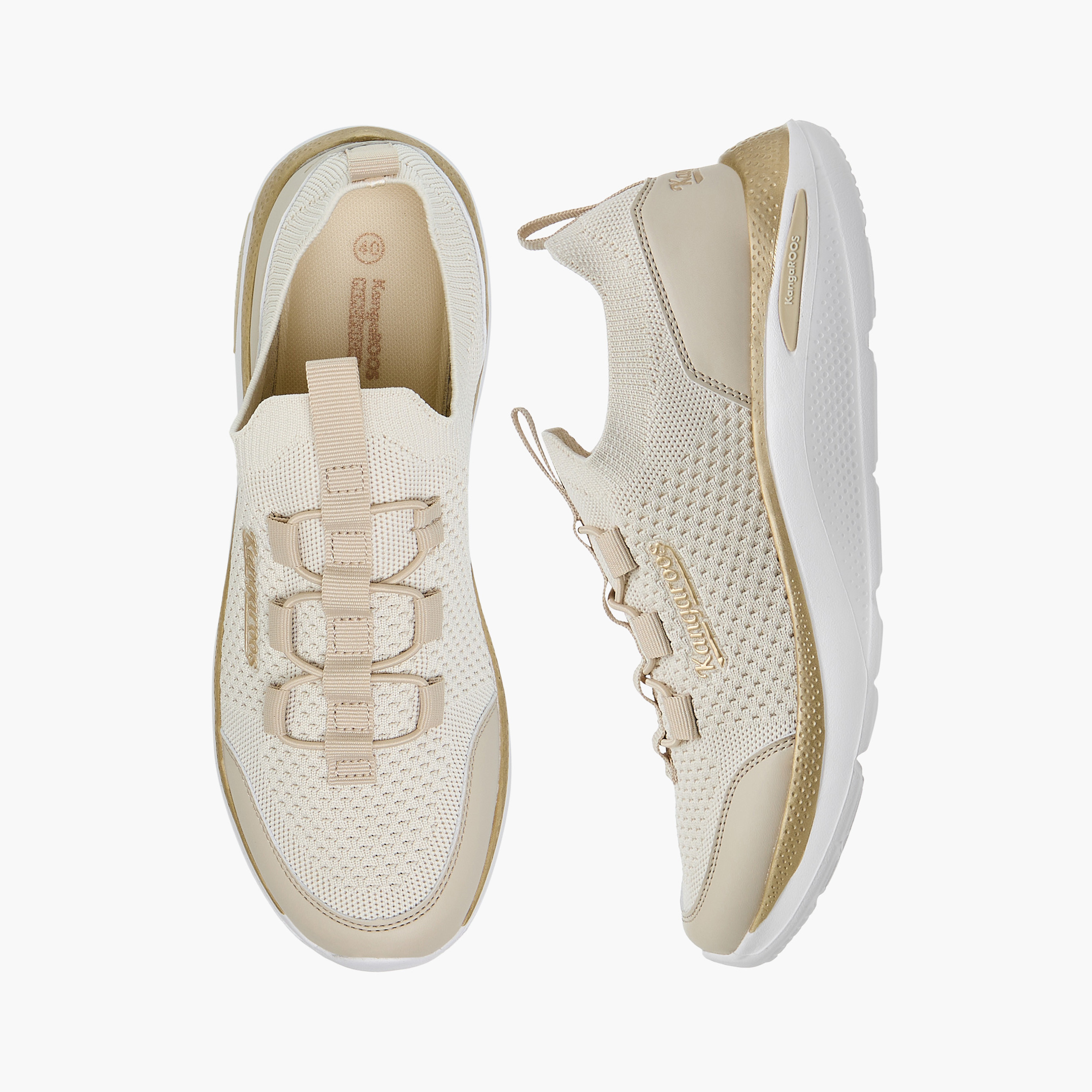 KangaROOS Women's Drawstring Slip-On Sports Shoes with Pull Tab-women-shoes-sports-image-1