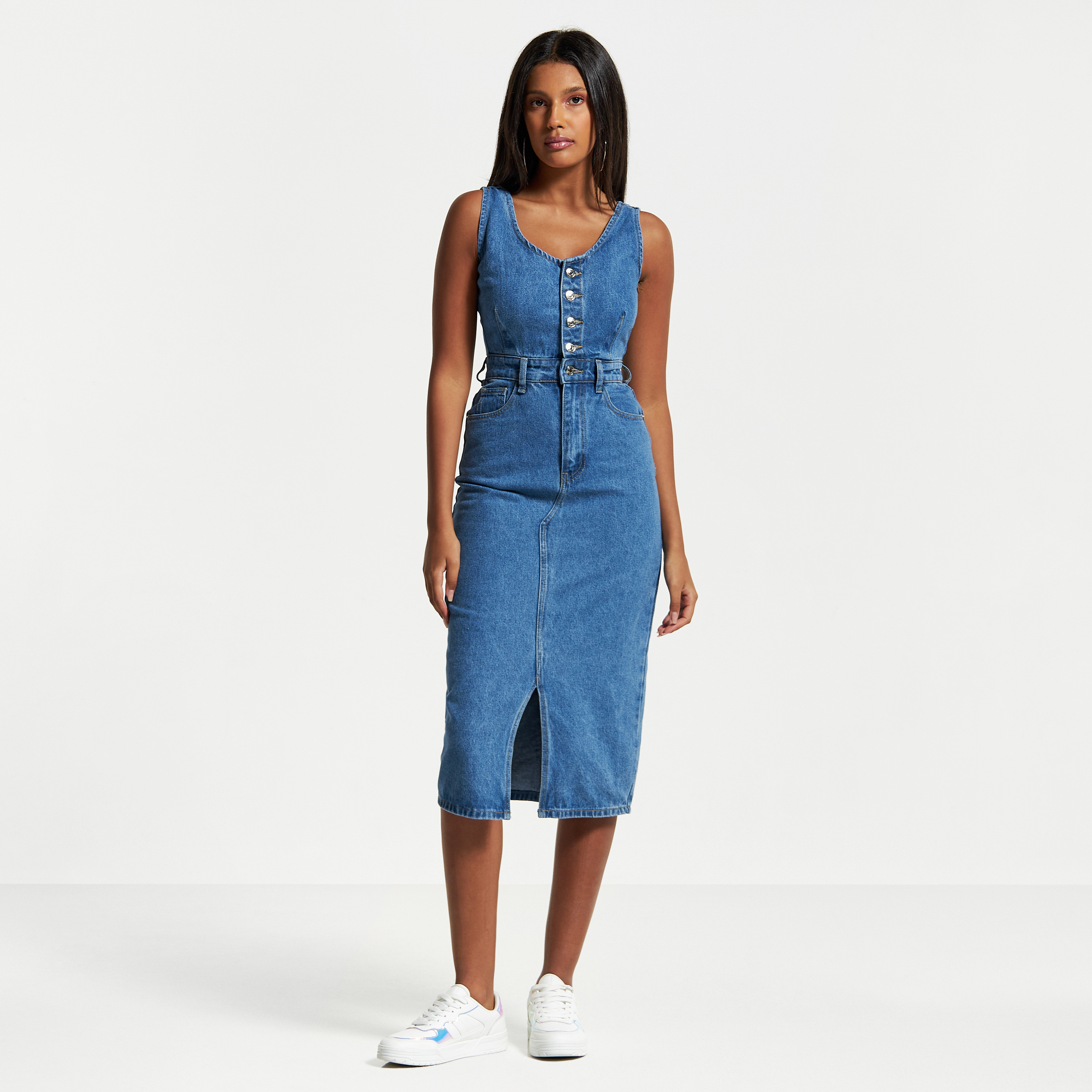 Buy Women Summer Casual Short Sleeve A-line Denim Dress Jean Dresses Online  at desertcartINDIA