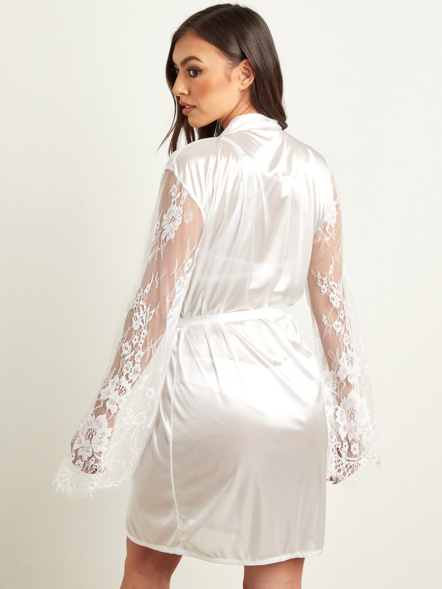 روب بأكمام الدانتيل مع حزام وثونج من ستايلي-women-clothing-nightwear-robes-image-2